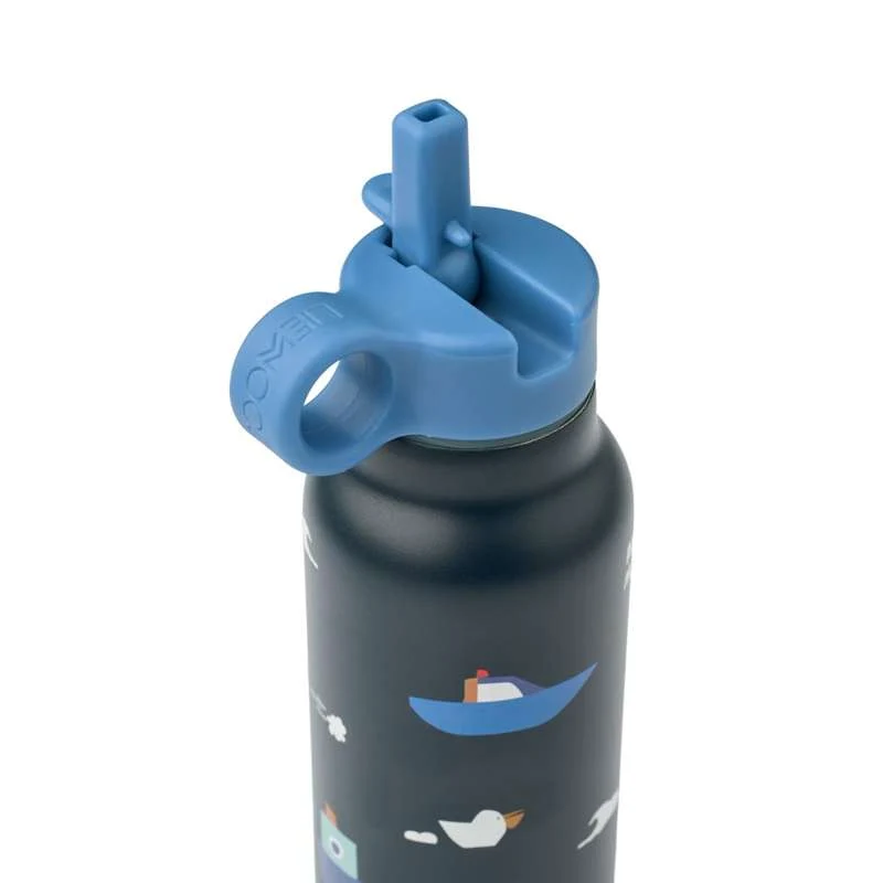 Liewood Falk Drikkeflaske - Rustfrit Stål - 350ml - Sailing/Classic Navy