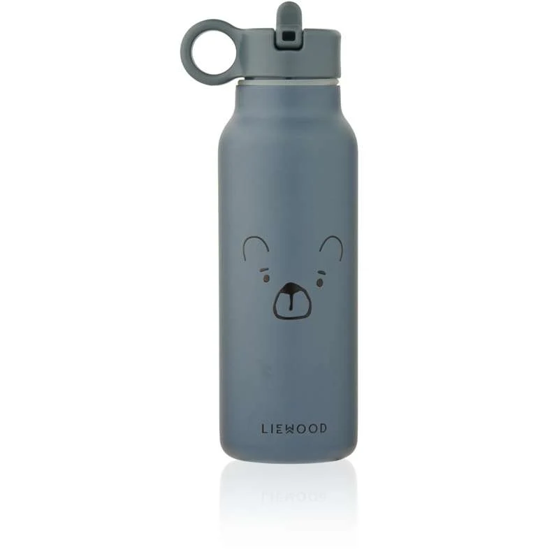 Liewood Falk Drikkeflaske - Rustfrit Stål - 350ml - Mr. Bear/Whale Сапфир