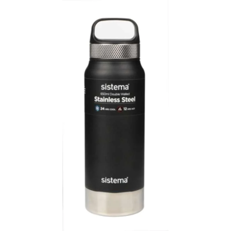 Thermos Flask System - Stainless Втвърден - 650ml - Black