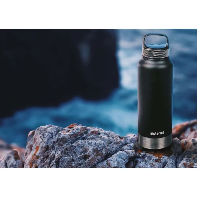 Thermos Flask System - Stainless Втвърден - 650ml - Black