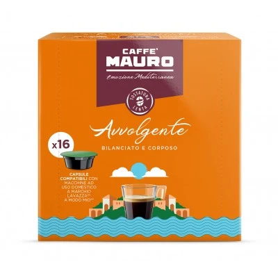 Caffe Mauro AVVOLGENTE кафе капсули за Lavazza Modo Mio система, 16 броя