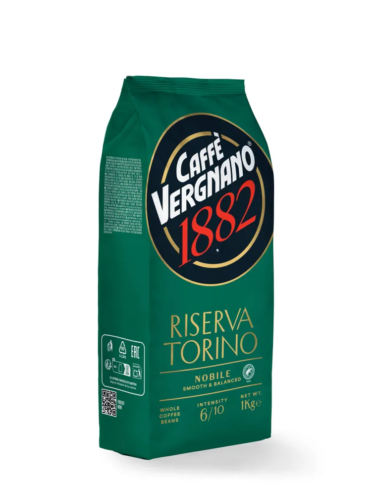 Caffè Vergnano Riserva Torino - Nobile кафе на зърна, 1 кг