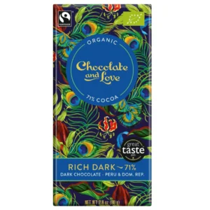 Веган органичен шоколад Rich Dark, 71% какао, 80гр от Chocolate and Love