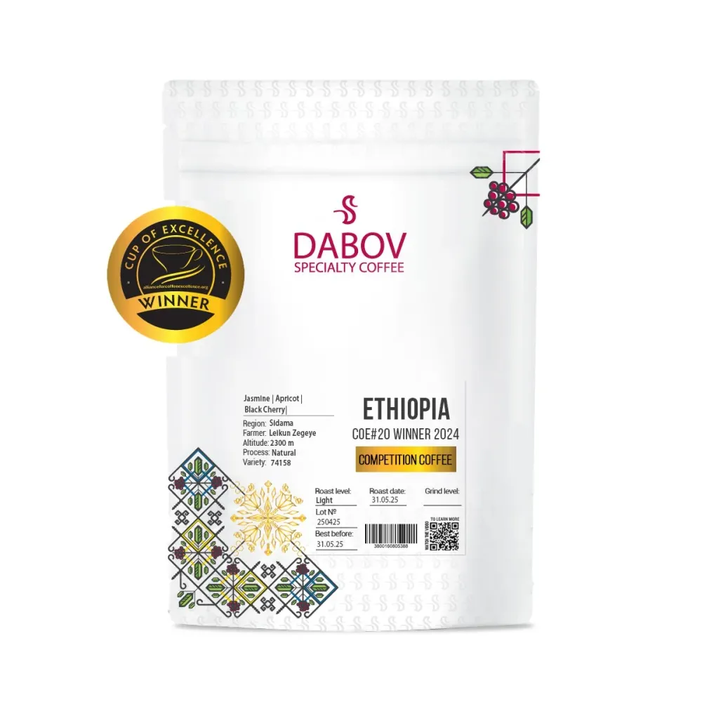DABOV SPECIALTY COFFEE Етиопия COE #20 2024, 200,8г