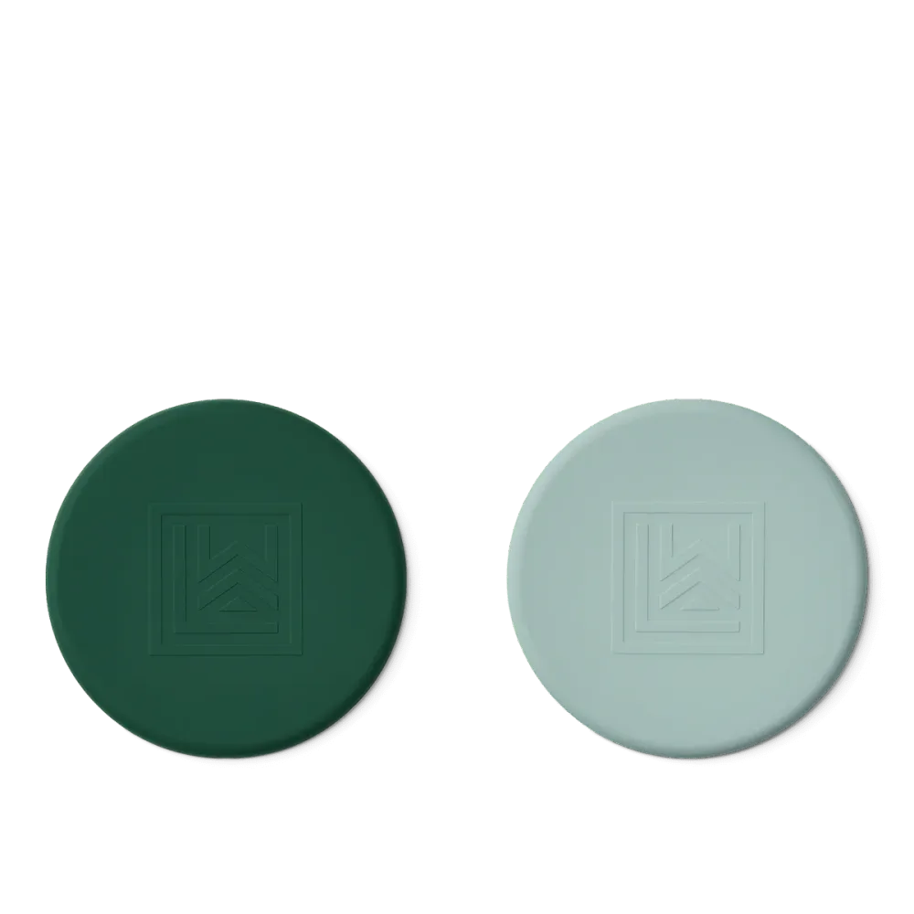 LIEWOOD Силиконово Фризби BRICE, Garden green / Ice blue 2 бр.