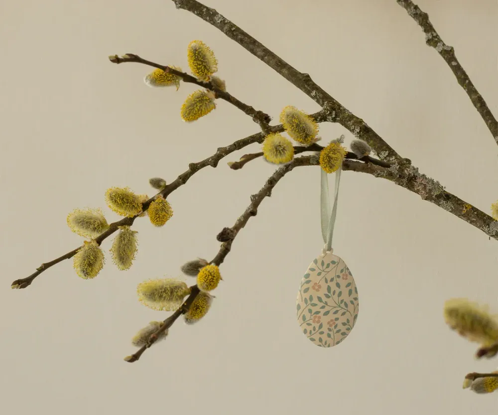 Maileg Метален орнамент Easter egg, Branches - Olive