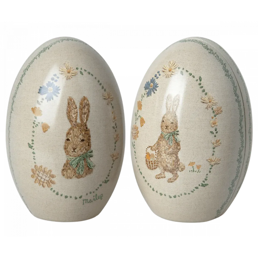 Maileg Easter egg set, Metal - Green