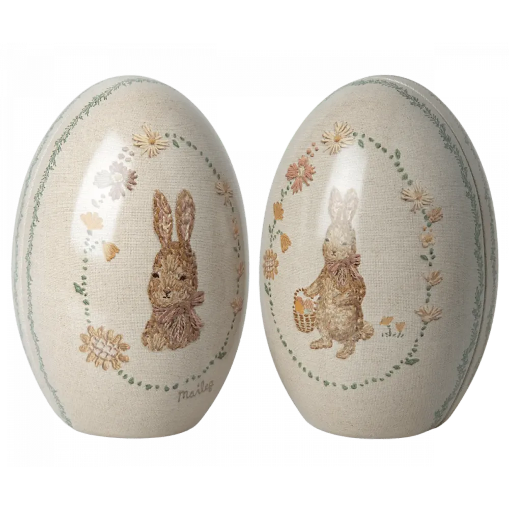 Maileg Easter egg set, Metal - Green