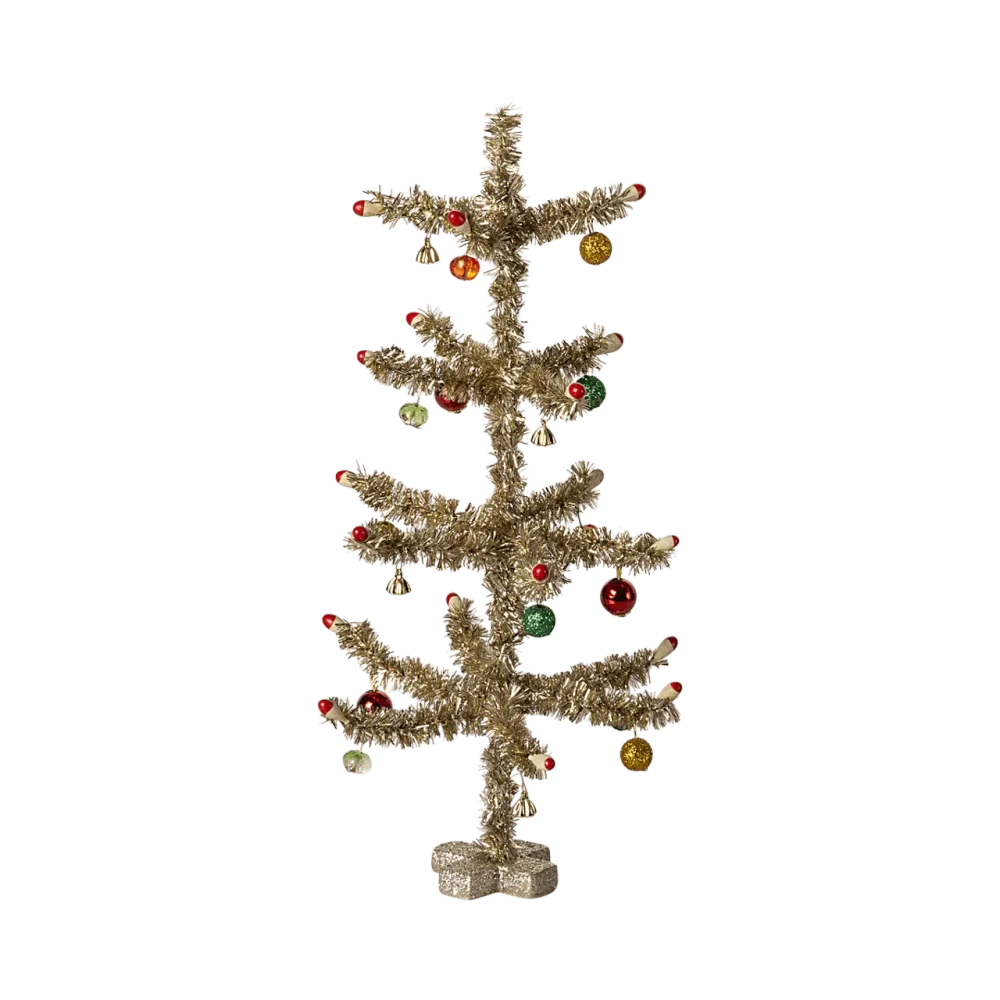 Maileg Коледна елха, Gold - Red and green decoration