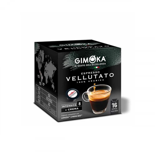 Gimoka Vellutato кафе капсули съвместими с MODO MIO, 16 бр