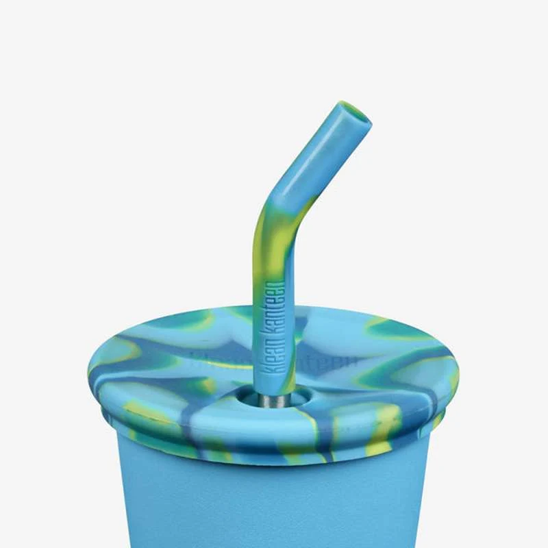 Klean Kanteen Kid Cup Straw Set 296ml Cup - 2-Pack - Blue/Tie Dye