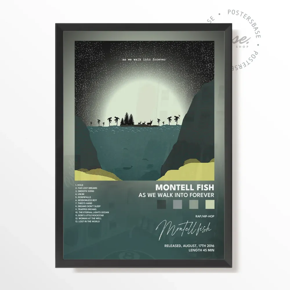montell fish As We Walk into Forever poster With