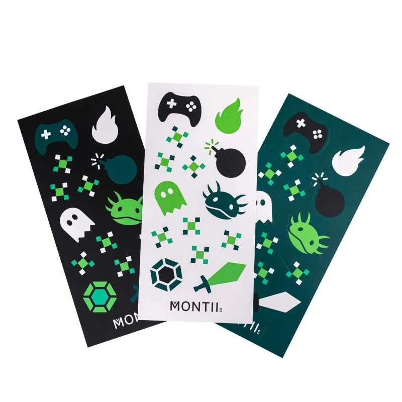 MontiiCo Устойчив на времето Stickers Lunch Boxes and Water Bottles - Game On