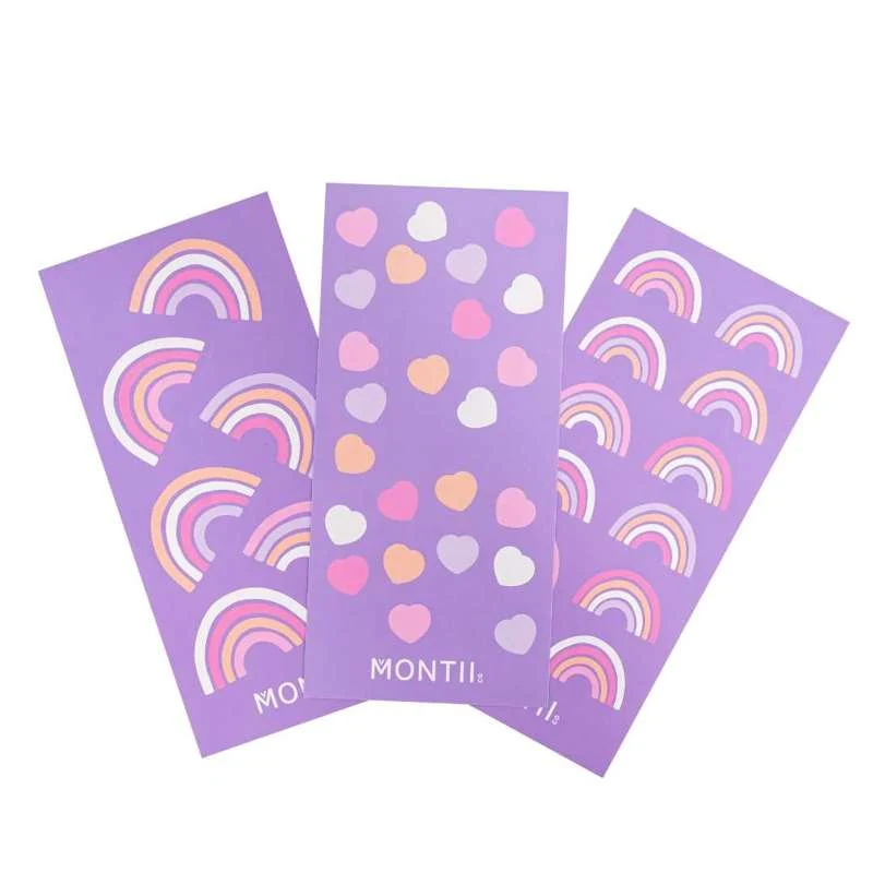 MontiiCo Водоотблъскващ Stickers Lunch Boxes and Water Bottles - Rainbow Roller
