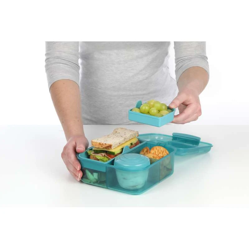 Ocean Bound Lunch Box System - Bento Cube - 1.25L - Teal Stone