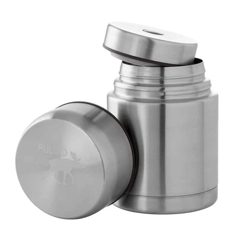 Pulito PureFoodContainer Thermo Lunchbox - Stainless Metal - Large