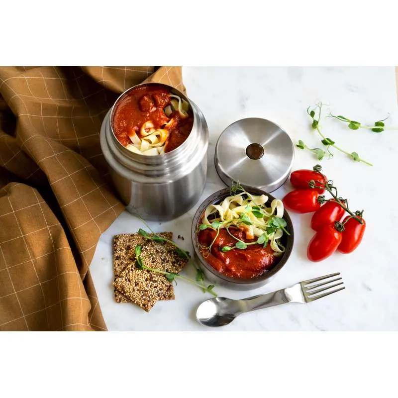 Pulito PureFoodContainer Thermo Lunchbox - Stainless Metal - Large