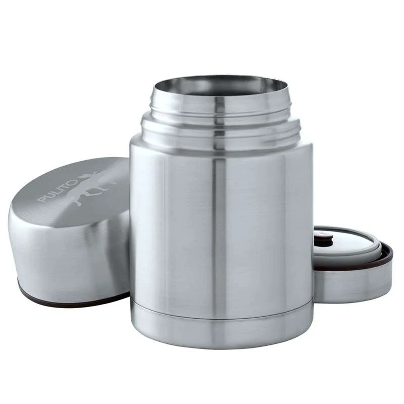 Pulito PureFoodContainer Thermo Lunchbox - Stainless Metal - Large