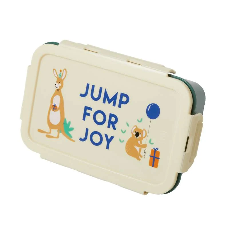 RICE Lunch box 3 Модулен Compartments - Party Animal - Green