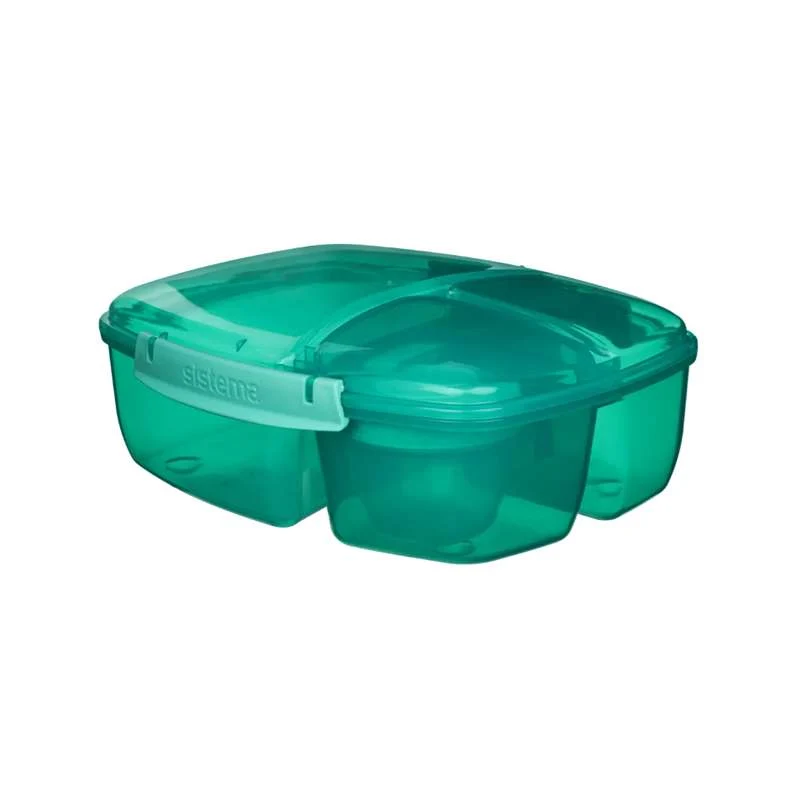 Sistema Lunchbox - Triple Split Lunch - 2L - Minty Teal
