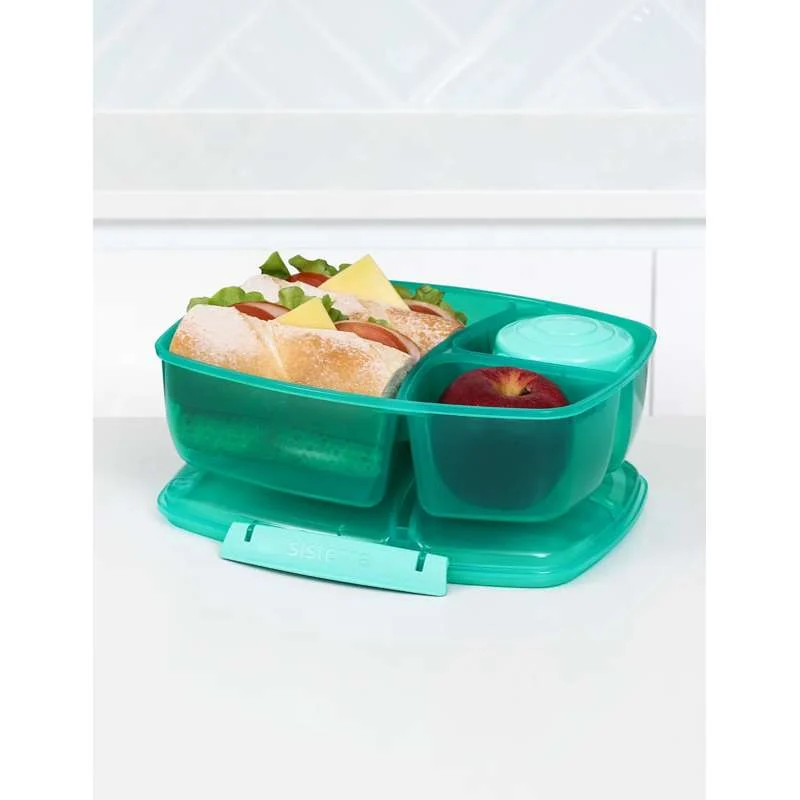 Sistema Lunchbox - Triple Split Lunch - 2L - Minty Teal