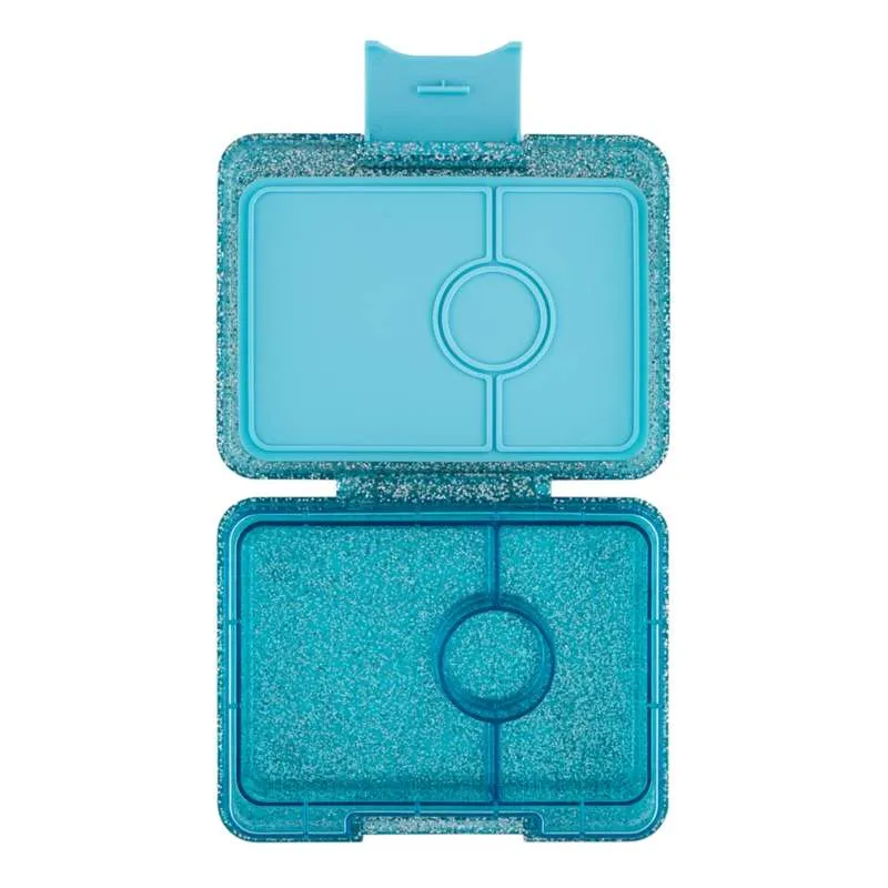 Yumbox Lunchbox - Minisnack - 3 compartments - Twinkle Aqua Glitter