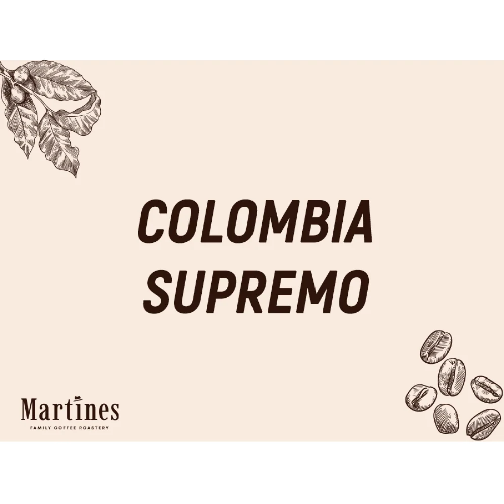 Martines Speciality кафе Colombia Supremo - сурово,зелено, 1 кг.