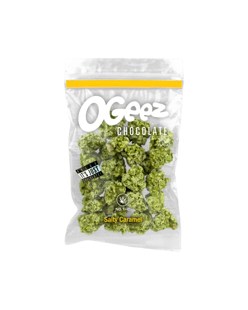 Ogeez бял шоколад с матча, морска сол и карамел 35гр.
