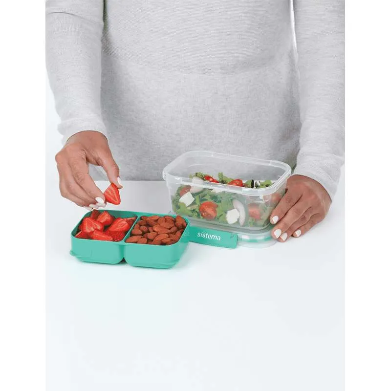 Sistema Rectangle Stax To Go - 1L - Minty Teal