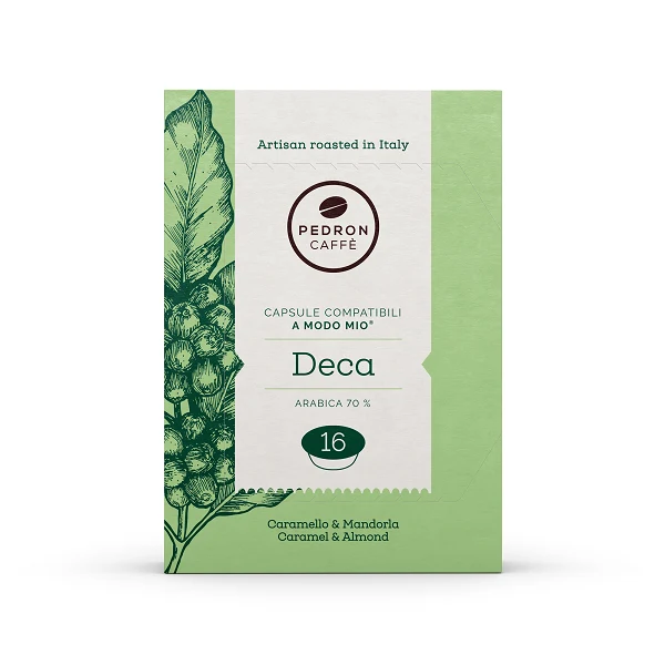 Pedron Caffe Decaffeinated кафе капсули съвместими с MODO MIO, 16 бр