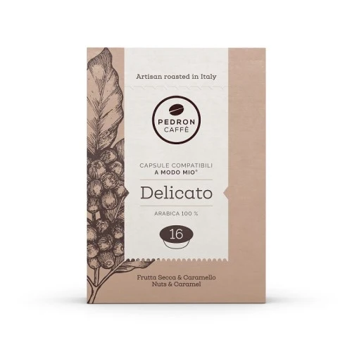 Pedron Caffe Delicato 100% Arabica кафе капсули съвместими с MODO MIO, 16 бр