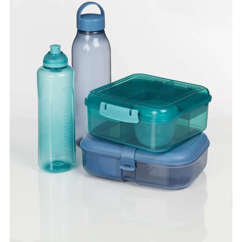 Ocean Bound Drinking Bottle System - Swift Squeeze - 480ml - Teal Stone