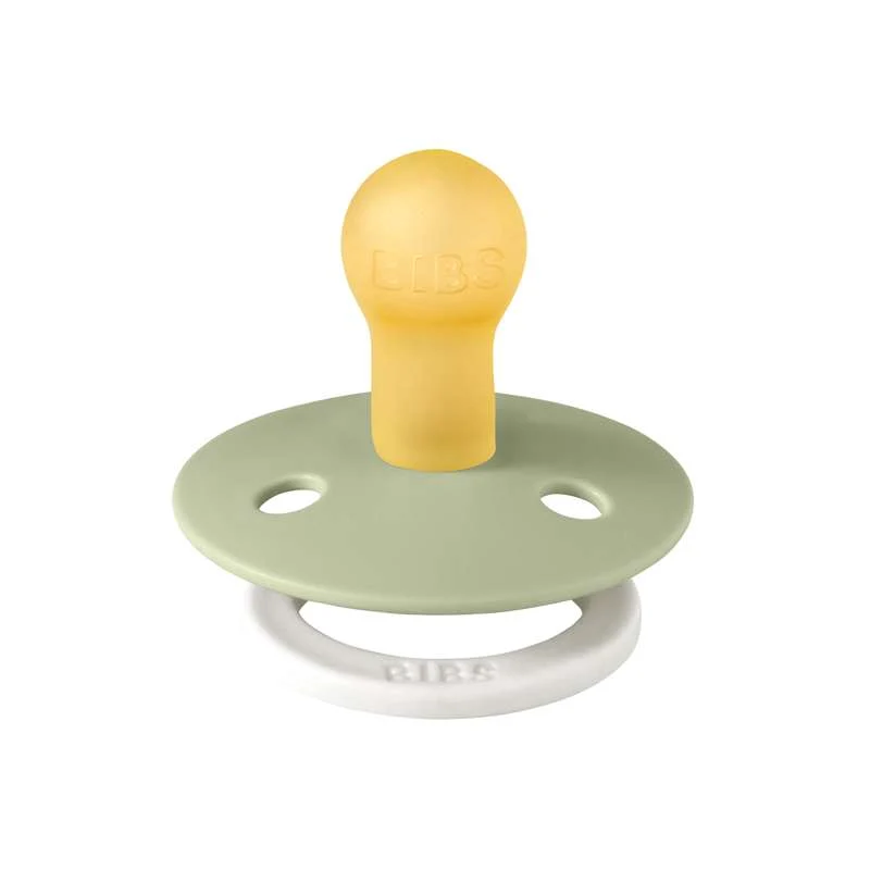 Bibs Round Colour Pacifier - sz. 1 - natural rubberized - GLOW - Sage