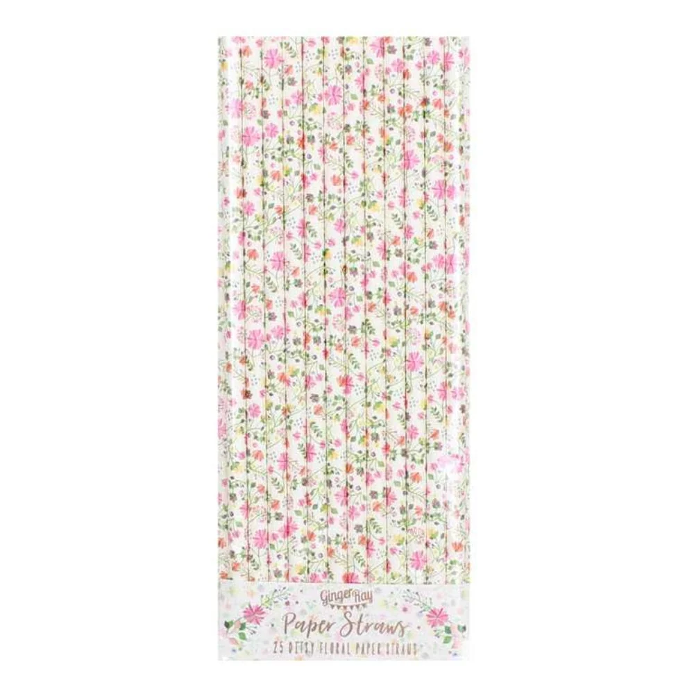 Gingerray Хартиени сламки Ditsy Floral