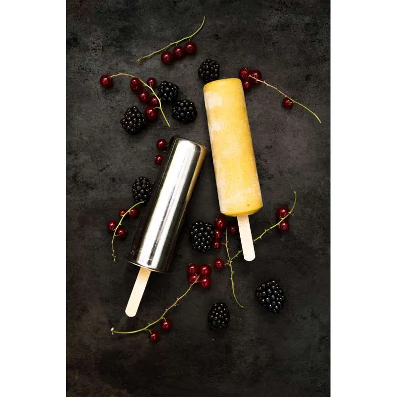 Clean Popsicle Mold Ice Cream Molds - 6 pcs. - Stand - Round