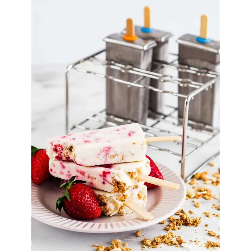 Pulito PopsicleMold Ice Pop Molds - 6 pcs. - Stand - Rectangular