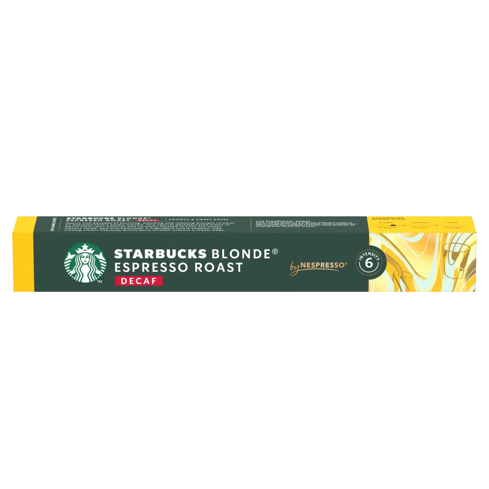 STARBUCKS Blonde Espresso Roast Decaf, 10 бр. кафе капсули за NESPRESSO кафемашини