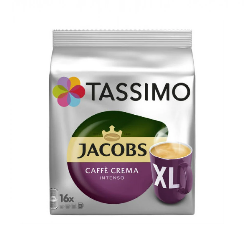 Tassimo Jacobs Caffé Crema Intenso XL кафе капсули, 16 капсули