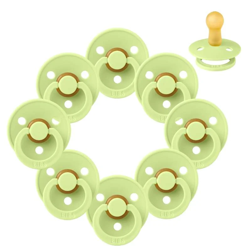 Bibs Round Colour Pacifier - Sampler - 8 pcs. - sz. 2 - Matcha