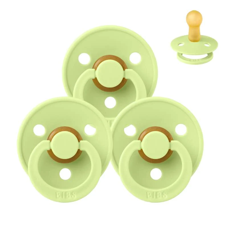 Bibs Round Colour Pacifier - Sampler - 3 pcs. - sz. 2 - Matcha