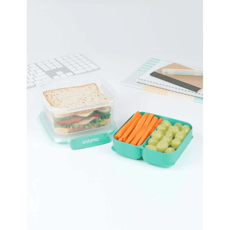 Sistema Square Stax To Go - 1.15L - Minty Teal