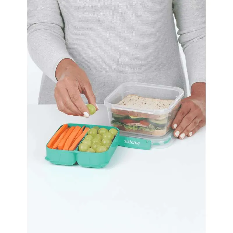 Sistema Square Stax To Go - 1.15L - Minty Teal