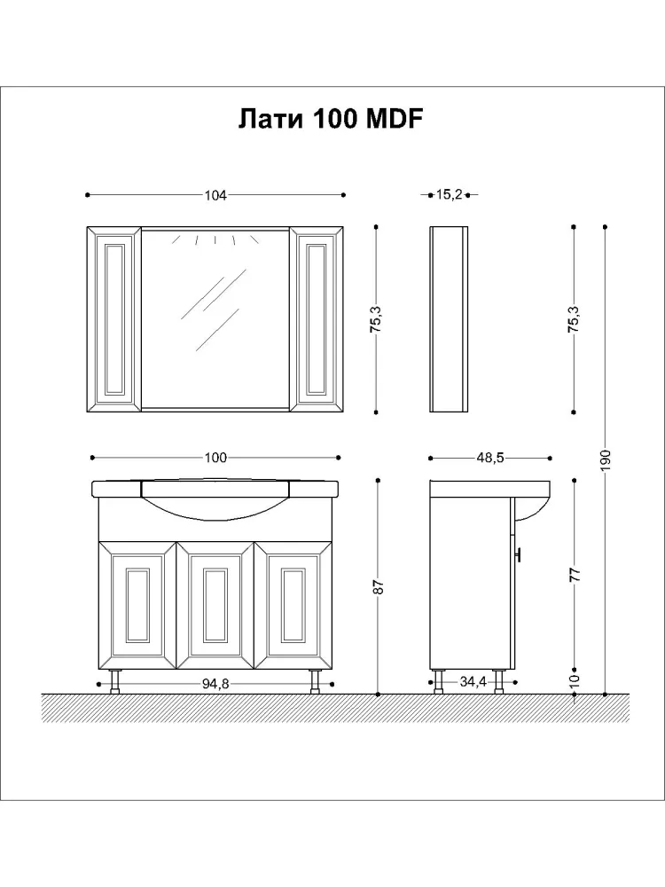 Мебел Лати 100 см.