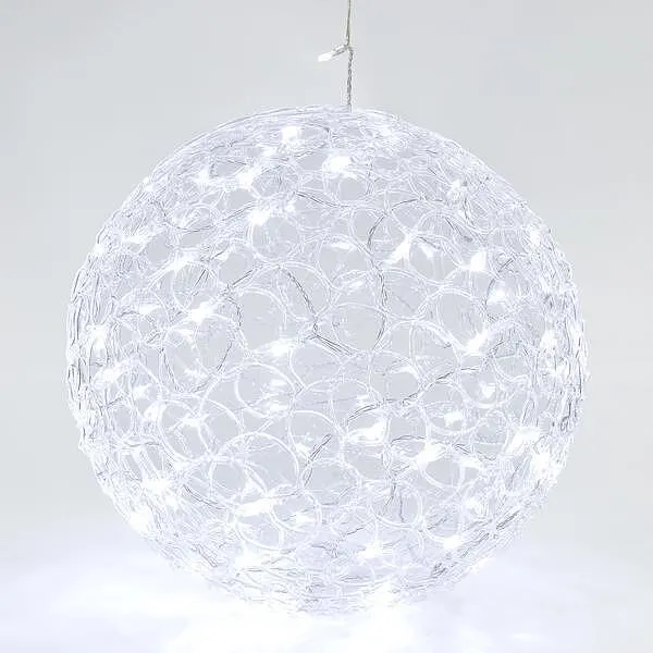 Декорация акрилна топка, 100 LED, 40см, IP44