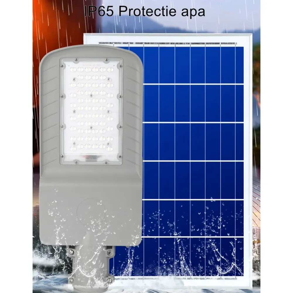Соларна лампа 100 LEDs Студено бяла светлина | SolarisHome