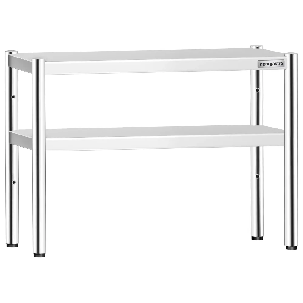 Надстройка от неръждаема стомана - 2 етажа - 1000x370mm - с регулируема височина