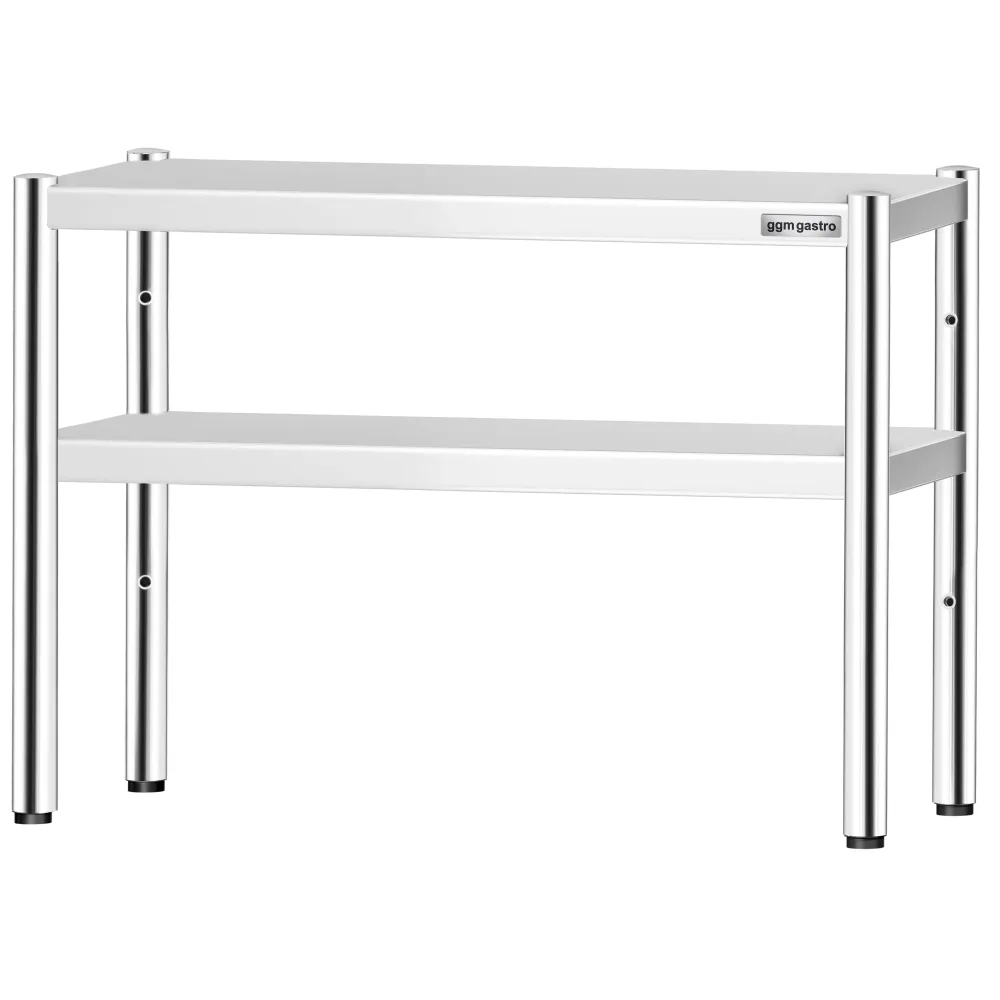 Надстройка от неръждаема стомана - 2 етажа - 1000x370mm - с регулируема височина