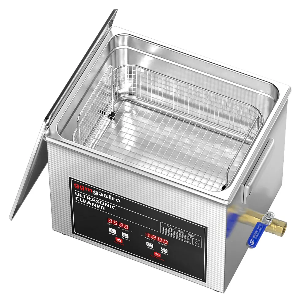 Ултразвукова вана - Професионална - с нагревател - дигитално управление - 10l - 240W ултразвукова мощност - 40kHz - с кран...