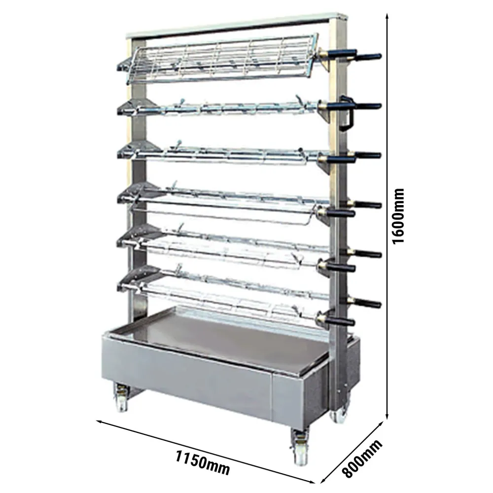 Мобилна количка за шишове - 1150x800x1600mm - Неръждаема стомана
