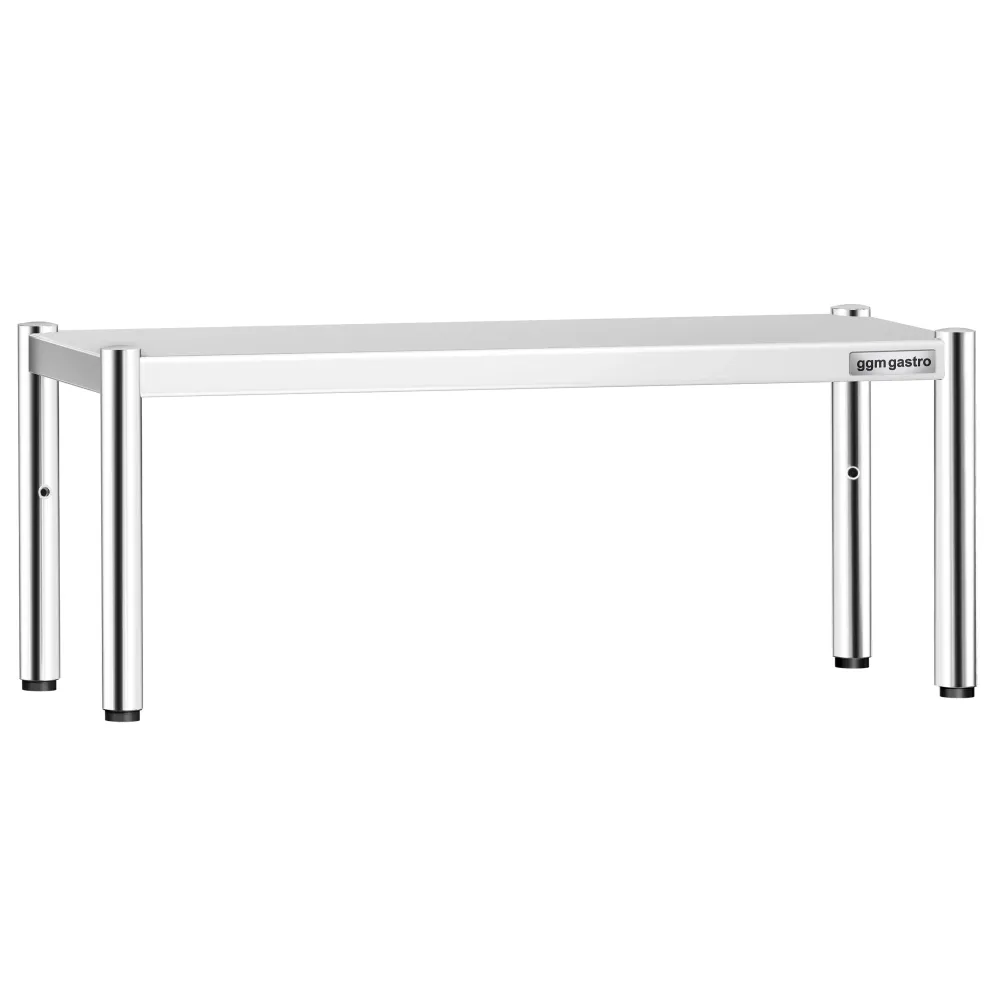 Надстройка от неръждаема стомана - 1 рафт - 1200x370mm - с регулируема височина